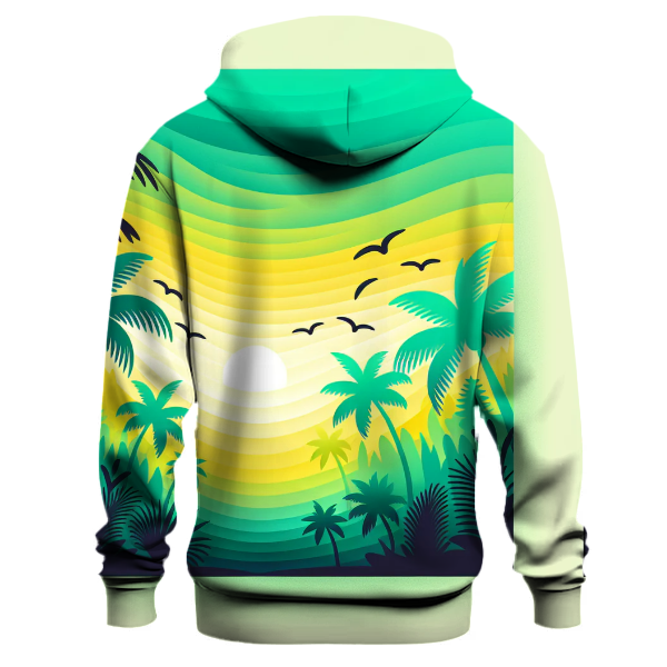 Tropical Paradise Gradient Design Hoodie