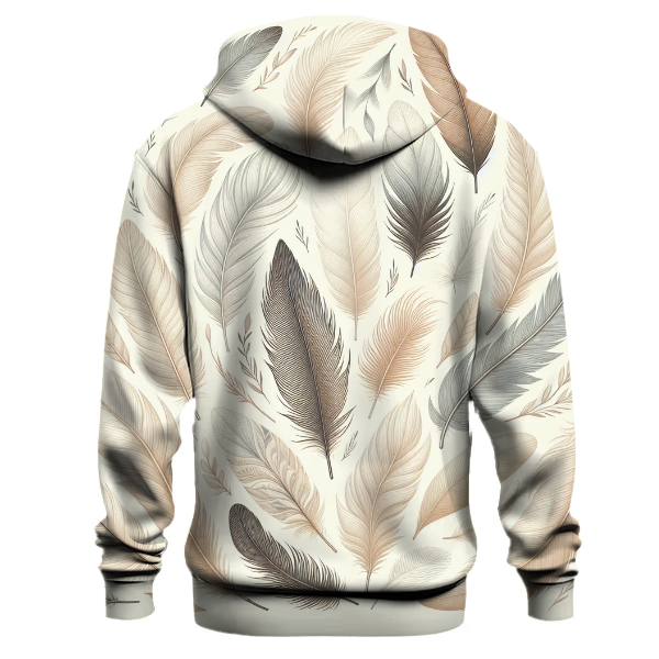 Elegant Feather Patterns Hoodie