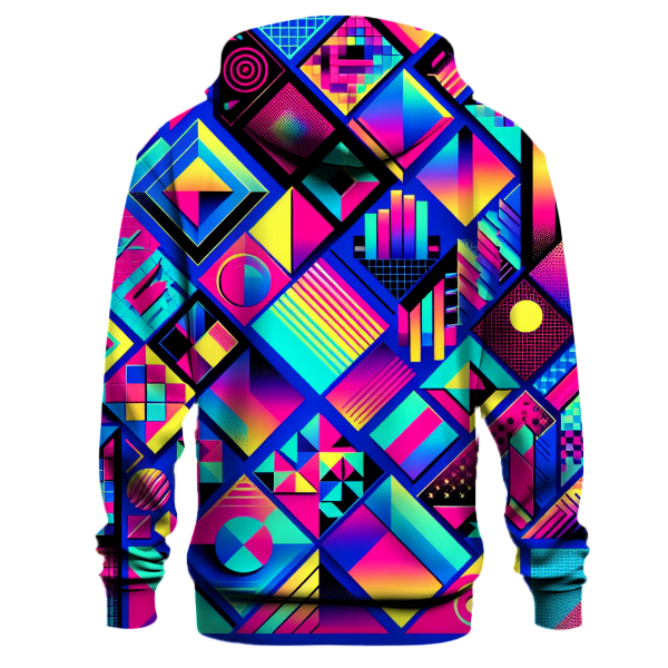 Retro Geometric Splash Hoodie
