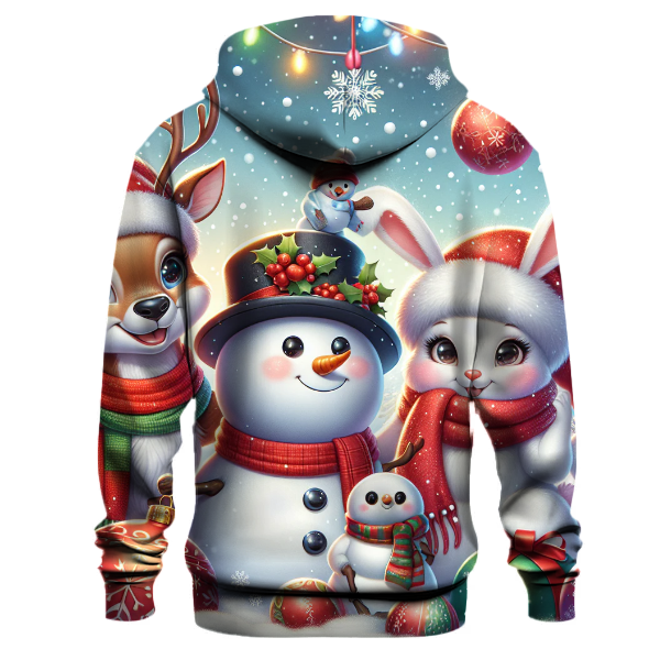 Cute Holiday Animal Friends Hoodie