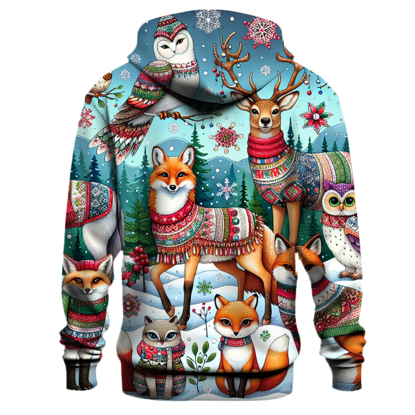 Festive Animal Sweater Party Hoodie