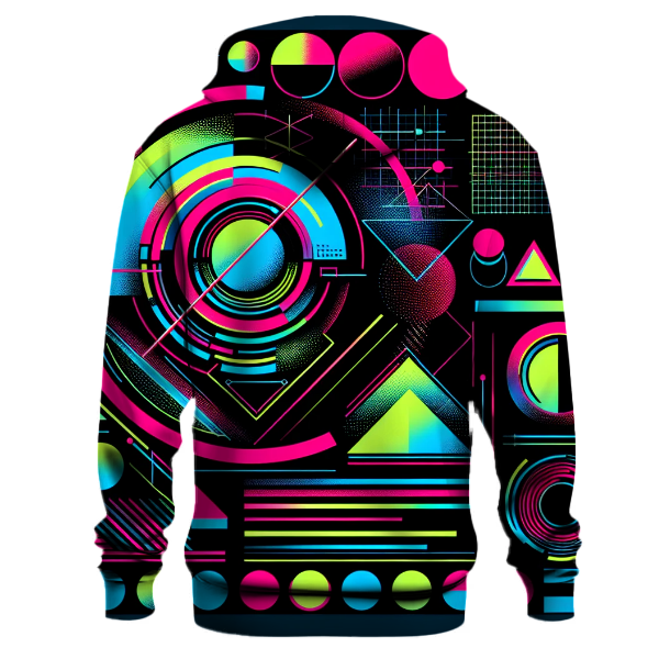 Neon Retro Geometry Hoodie