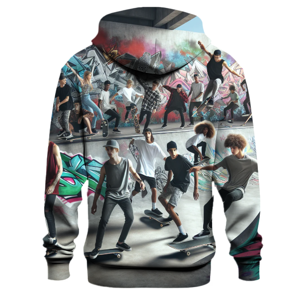 Skateboarder in Motion Hoodie