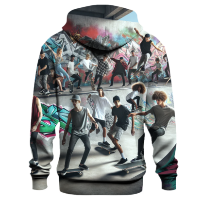 Skateboarder in Motion Hoodie