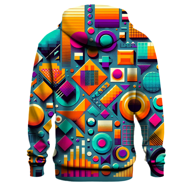 Radical 80s Geometric Shapes Hoodie