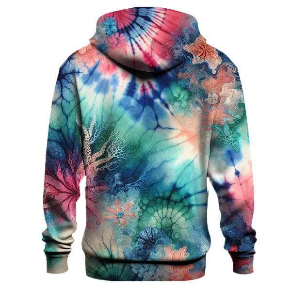 Marine Coral Tie-dye Hoodie