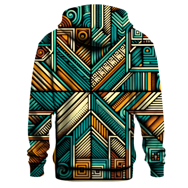 Groovy Crosshatch Pattern Hoodie