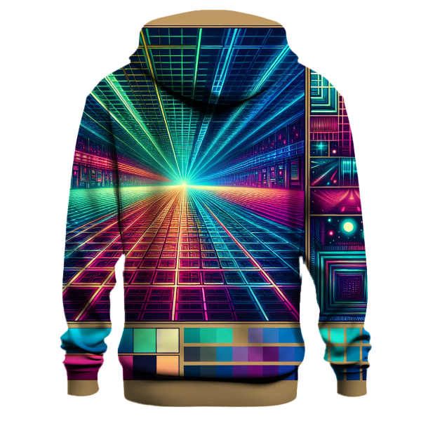 Futuristic Retro Grid Hoodie