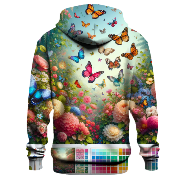 Radiant Butterfly Garden Hoodie