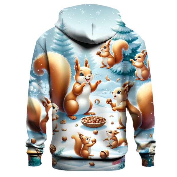 Winter Squirrel Festive Frolic Hoodie