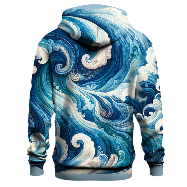 Cobalt Ocean Tie-dye Design Hoodie