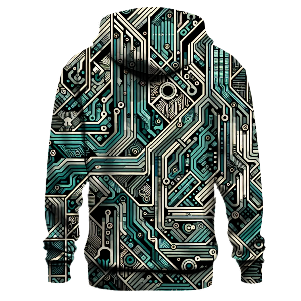 Vintage Circuit Lines Hoodie
