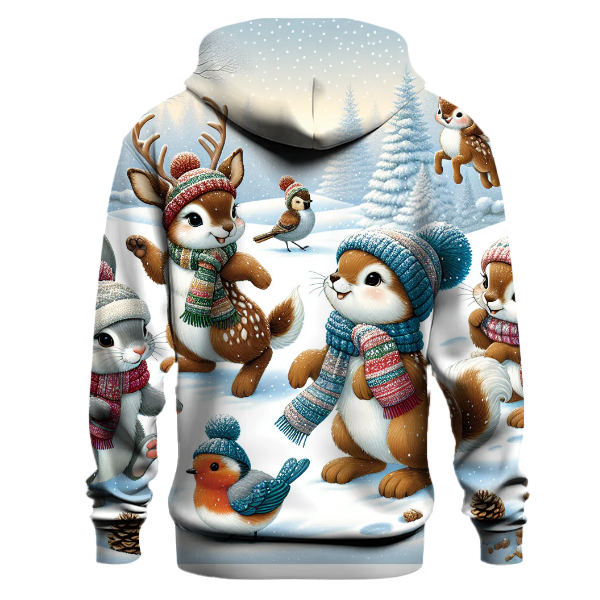 Charming Winter Wonderland Animals Hoodie