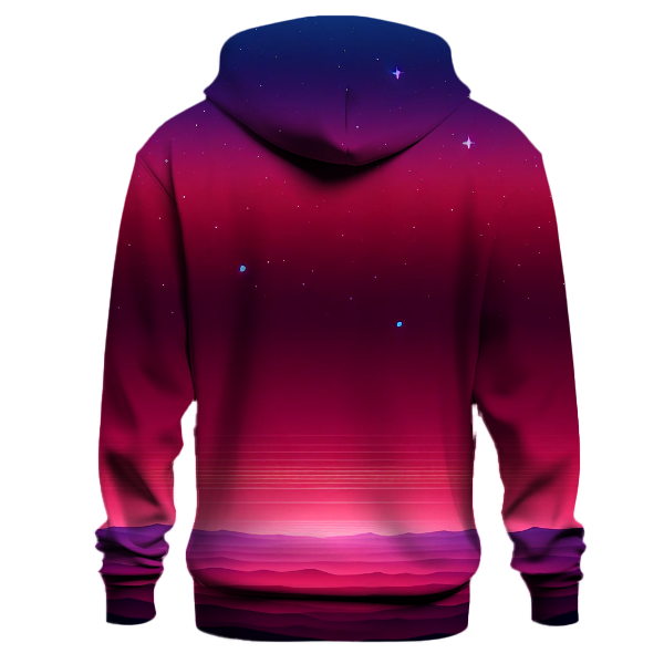 Crimson Twilight Gradient Design Hoodie