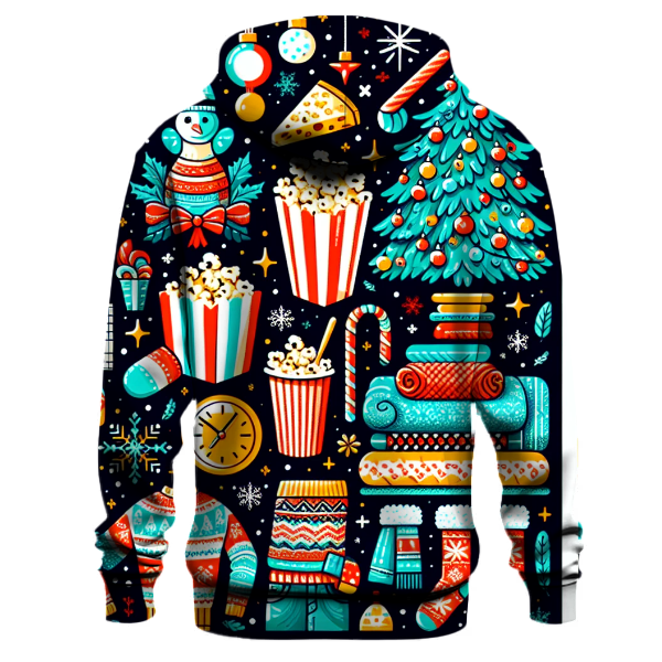 Retro Christmas Movie Night Hoodie