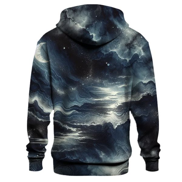 Midnight Moonlight Tie-Dye Hoodie