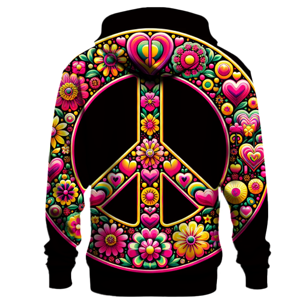Vintage Peace and Love Hoodie