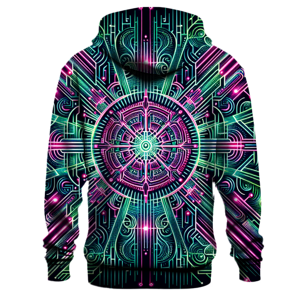 Futuristic Laser Grids Hoodie