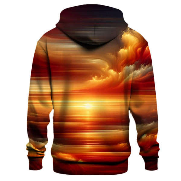 Crimson Dusk Tie-dye Design Hoodie