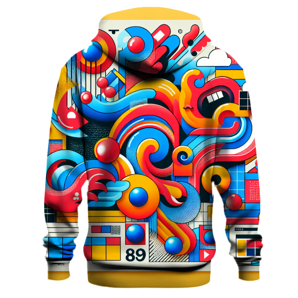 Neon Pop Art Extravaganza Hoodie