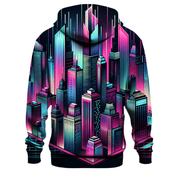 Retro Futurism Cityscape Hoodie