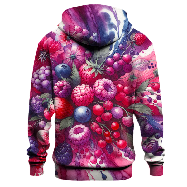 Bright Berry Tie-Dye Design Hoodie