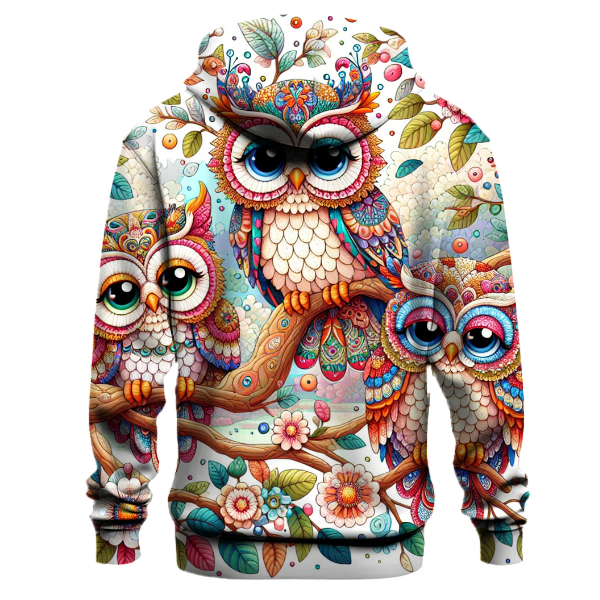 Charming Whimsical Owls Hoodie