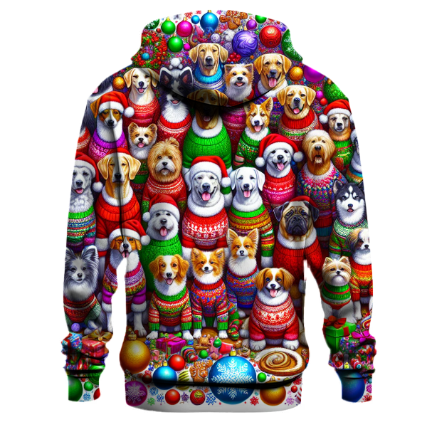 Joyful Christmas Sweater Dogs Hoodie