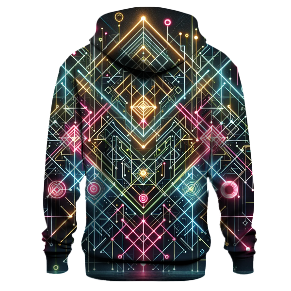 Charming Retro Neon Lines Hoodie