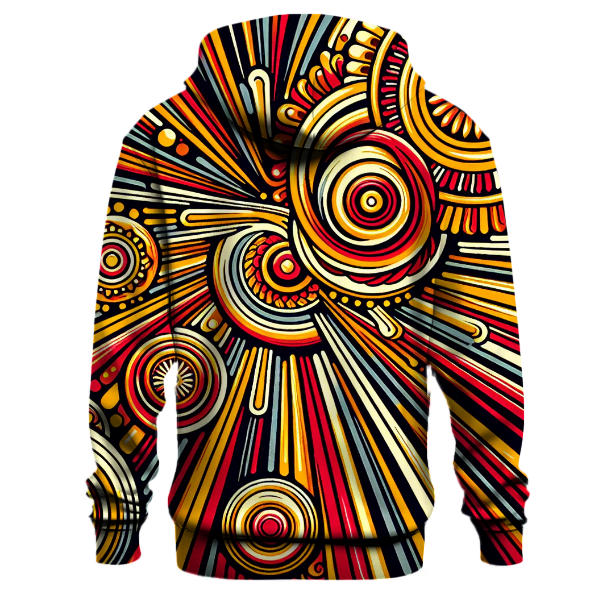 Groovy Sunburst Design Hoodie