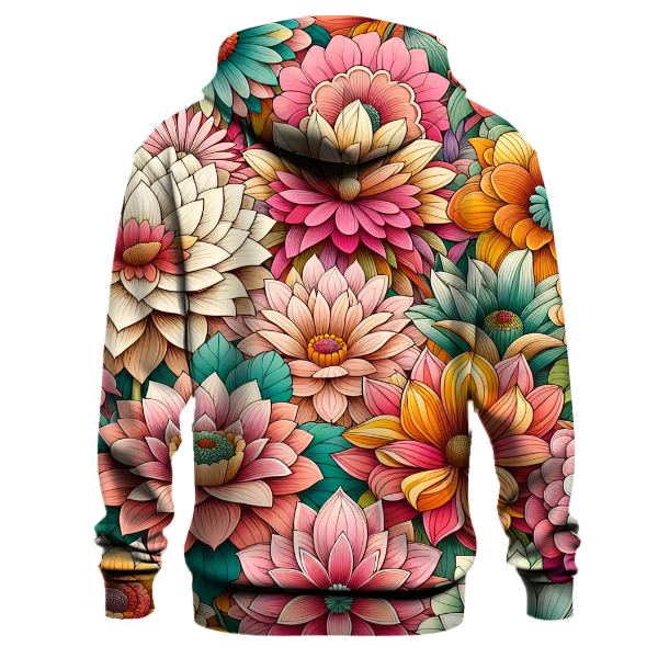 Funky 70s Floral Burst Hoodie