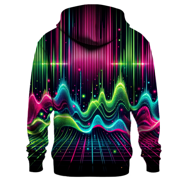 Cool 80s Soundwaves Hoodie