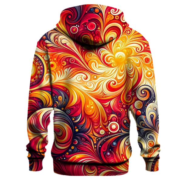 Fiery Sunset Burst Hoodie