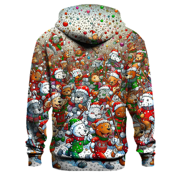 Cute Christmas Animals Parade Hoodie