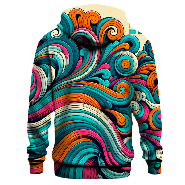Funky Retro Swirls Hoodie