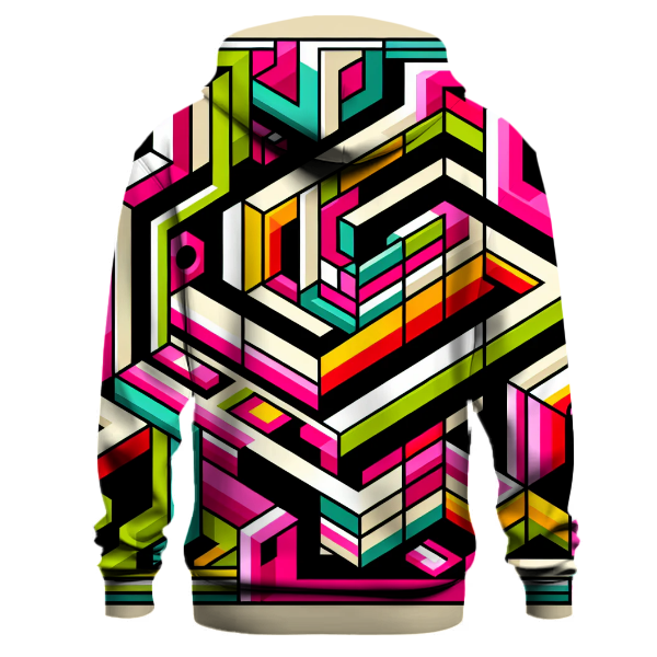 Neon Funky Shapes Hoodie