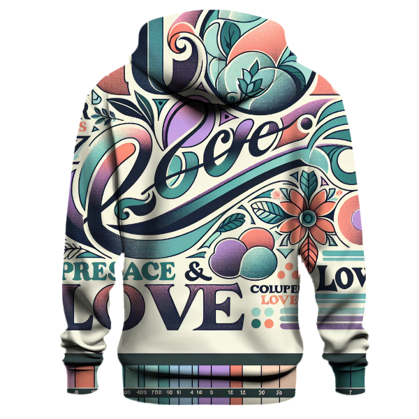 Groovy Peace and Love Graphic Hoodie