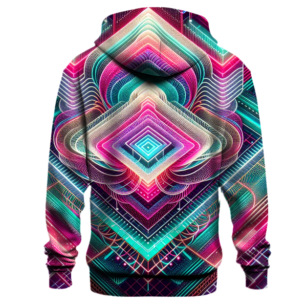 Futuristic Neon Mesh Hoodie