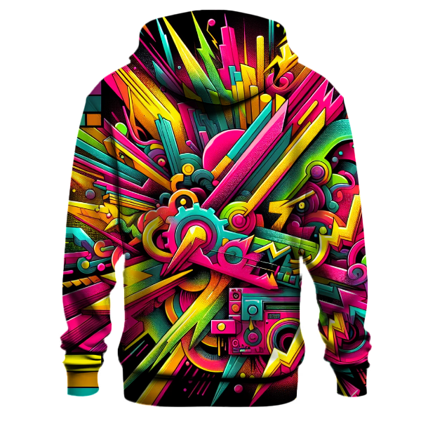 Retro Laser Graffiti Hoodie