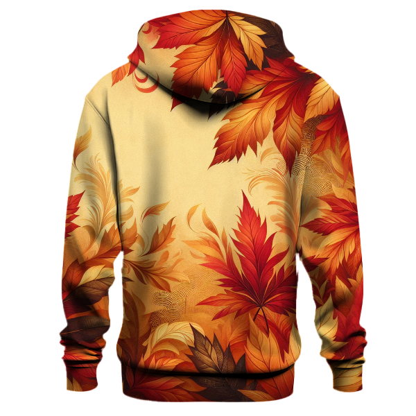 Autumn Leaves Tie-dye Design Hoodie