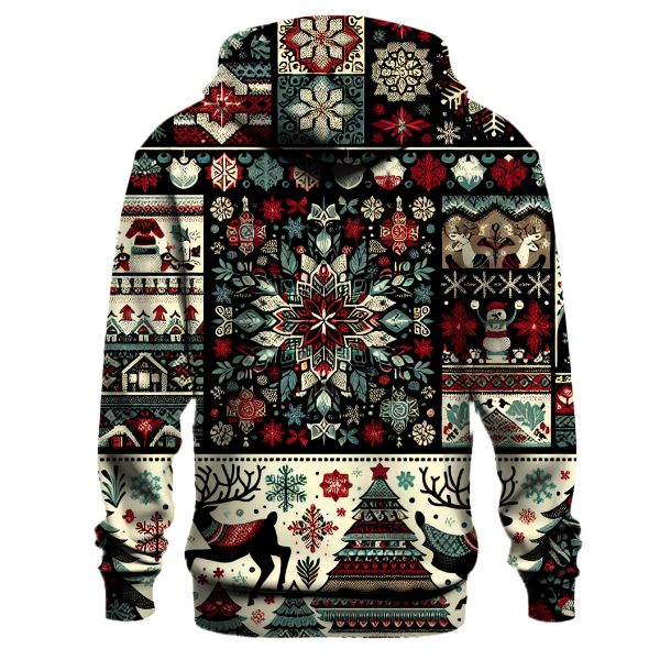 Retro Christmas Sweater Style Hoodie
