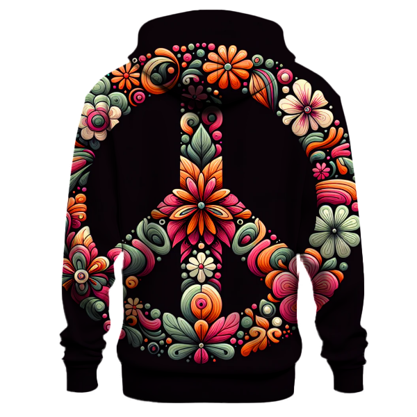 Retro Peace and Love Hoodie