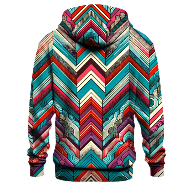 Funky Chevron Burst Hoodie