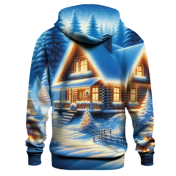 Snowy Winter Cabin Hoodie