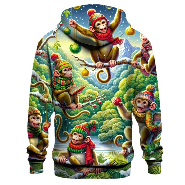 Joyful Christmas Monkeys Hoodie