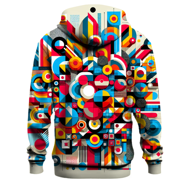 Color Burst Geometric Hoodie