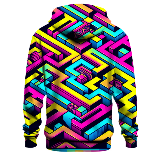 Geometric Pop Maze Hoodie