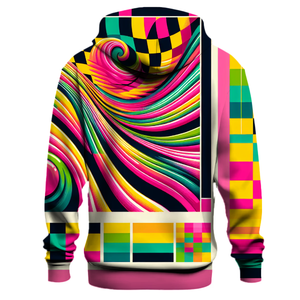 Funky Checkerboard Color Hoodie