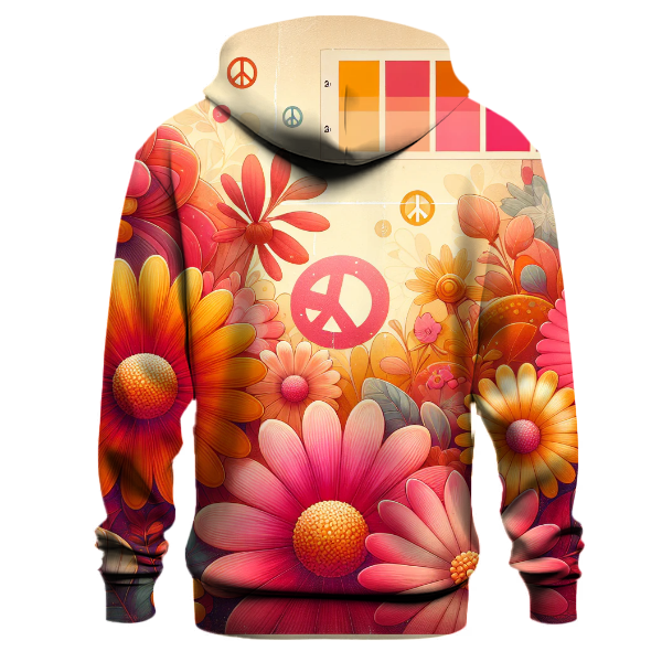 Retro Flower Power Vibes Hoodie