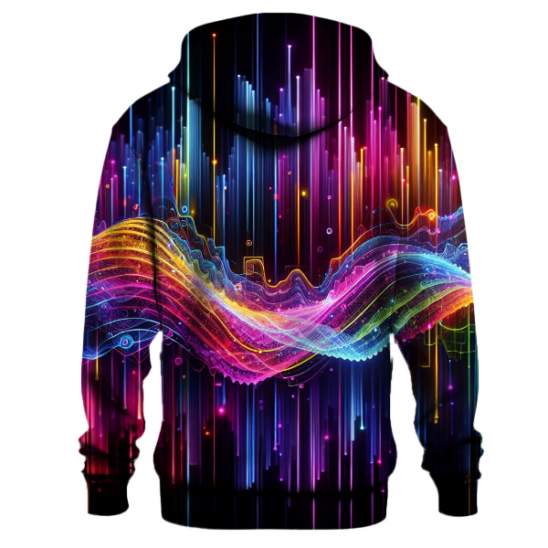 Digital Neon Symphony Hoodie